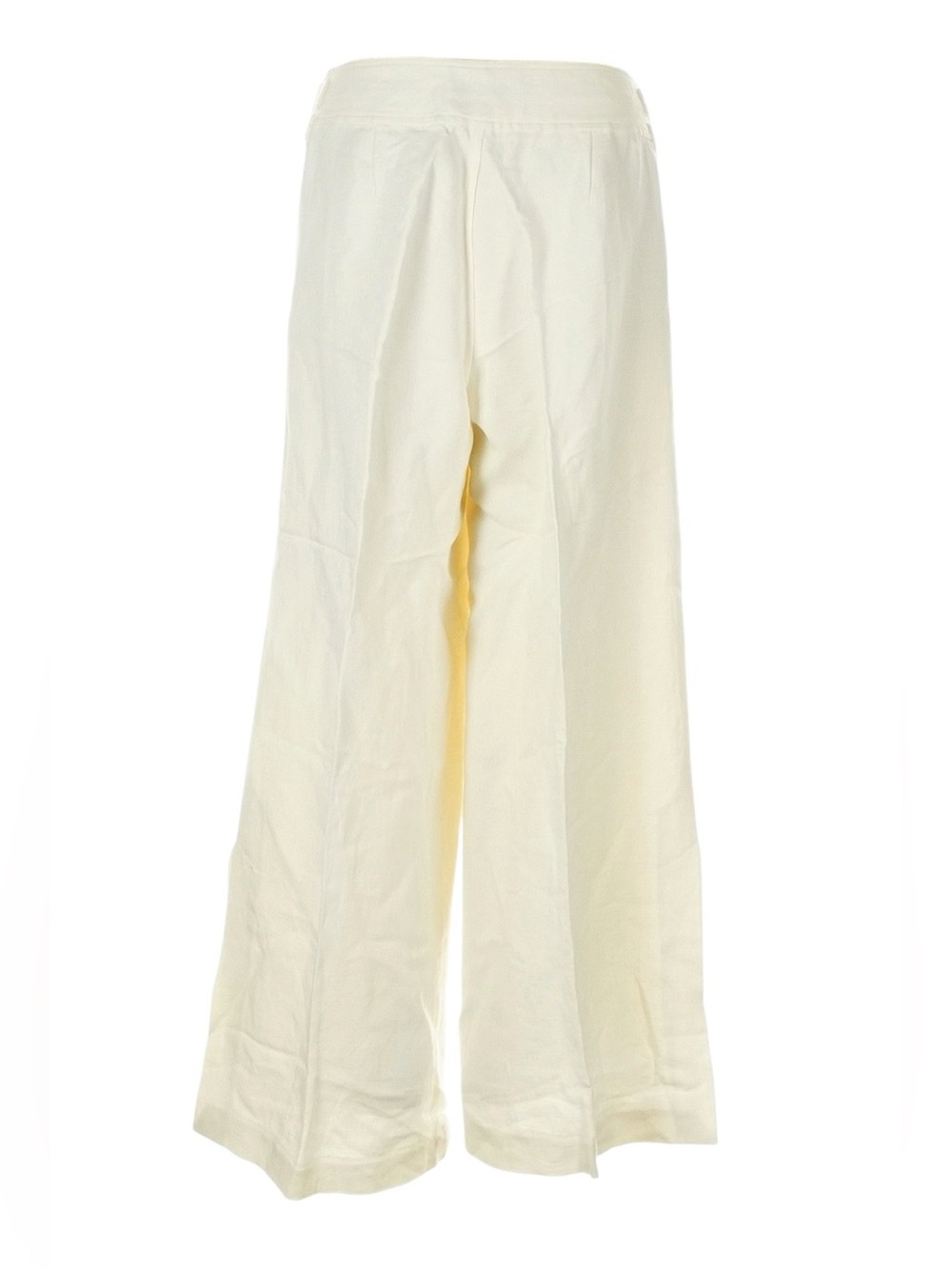 Anthropologie Elevenses Off White Linen Rayon Wide Leg Pants 4 Minimalist Chic - Picture 6 of 13